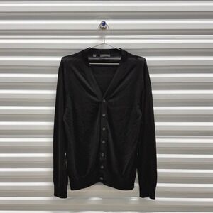 Saks Fifth Avenue Mens 100 Cashmere V Neck Cardigan Black Size L